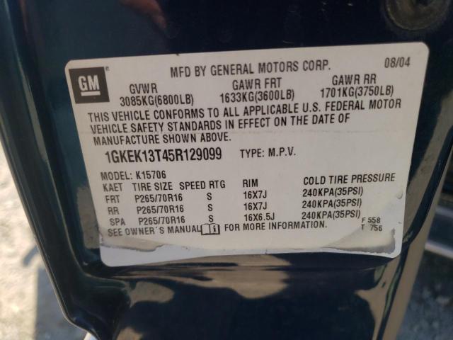 Photo 10 from auction – 2005 GMC YUKON with VIN 1GKEK13T45R129099