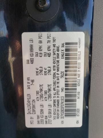 Photo 10 from auction – 2007 DODGE RAM 2500 S with VIN 3D7KS28C87G701913