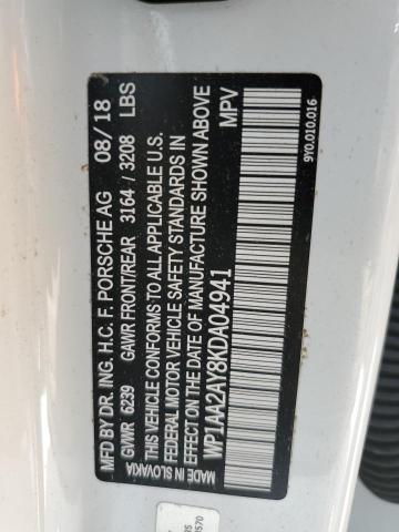 Photo 10 from auction – 2019 PORSCHE CAYENNE with VIN WP1AA2AY8KDA04941