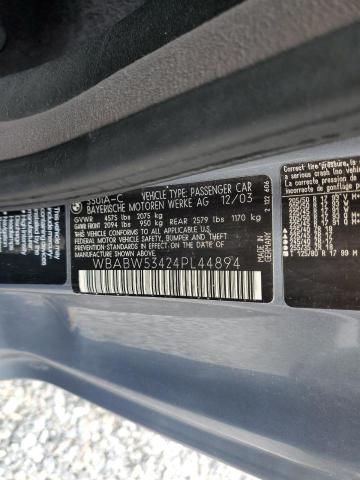 Photo 10 from auction – 2004 BMW 330 CI with VIN WBABW53424PL44894