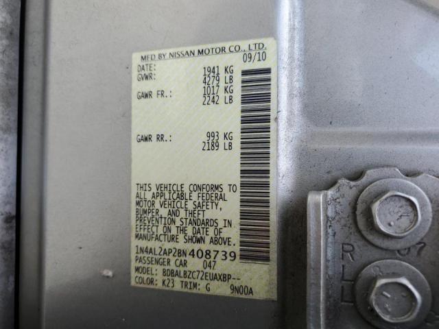 Photo 10 from auction – 2011 NISSAN ALTIMA BAS with VIN 1N4AL2AP2BN408739