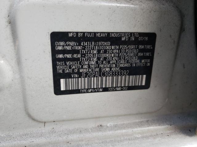 Фото 10 с аукциона – 2016 SUBARU CROSSTREK с VIN JF2GPALC3G8333392