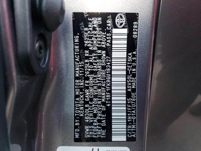 Photo 10 from auction – 2016 TOYOTA CAMRY LE with VIN 4T1BF1FK9GU163427