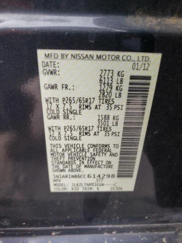 Photo 10 from auction – 2012 NISSAN PATHFINDER with VIN 5N1AR1NB6CC614298