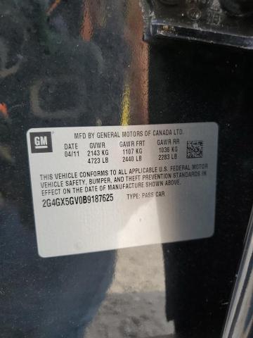 Photo 10 from auction – 2011 BUICK REGAL CXL with VIN 2G4GX5GV0B9187625