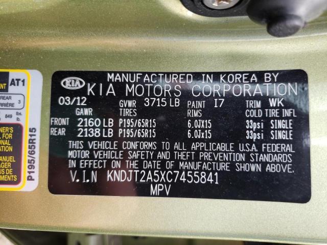 Photo 10 from auction – 2012 KIA SOUL with VIN KNDJT2A5XC7455841