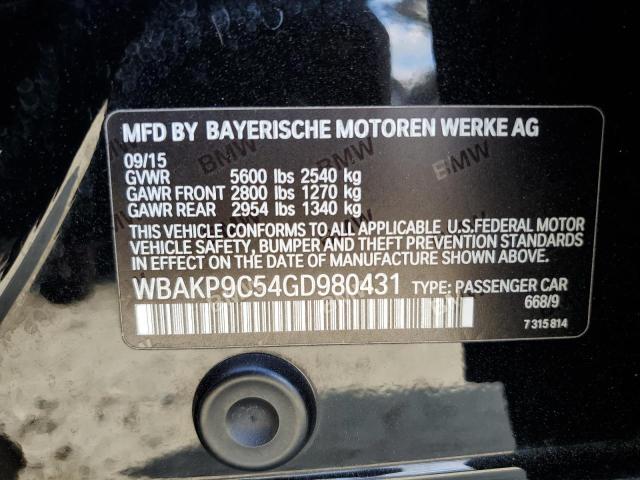 Photo 10 from auction – 2016 BMW 550 XI with VIN WBAKP9C54GD980431
