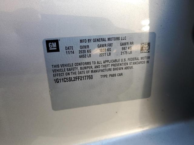 Photo 10 from auction – 2015 CHEVROLET MALIBU 1LT with VIN 1G11C5SL2FF217760