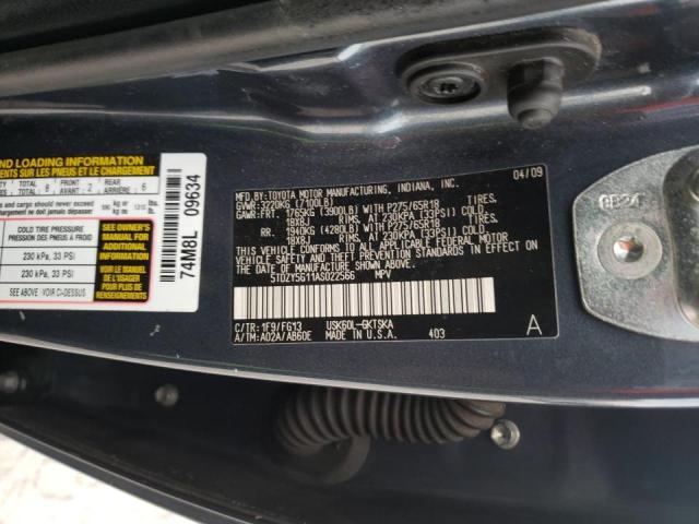 Photo 10 from auction – 2010 TOYOTA SEQUOIA SR with VIN 5TDZY5G11AS022566