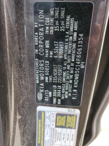 Photo 10 from auction – 2015 KIA SEDONA LX with VIN KNDMB5C14F6061354