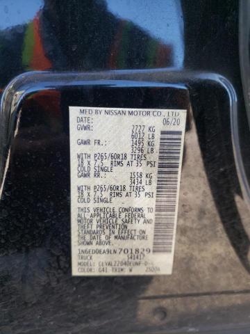 Photo 10 from auction – 2020 NISSAN FRONTIER S with VIN 1N6ED0EA9LN701829