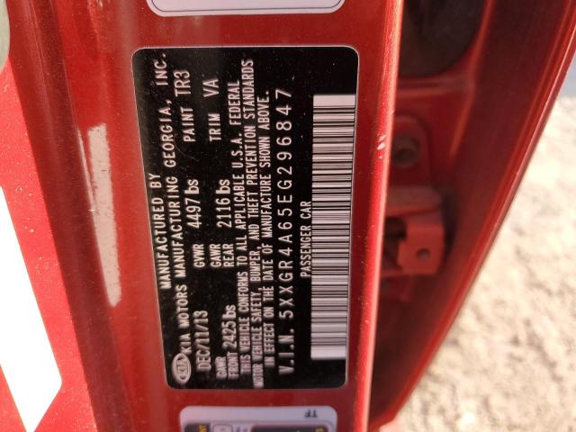 Photo 10 from auction – 2014 KIA OPTIMA SX with VIN 5XXGR4A65EG296847