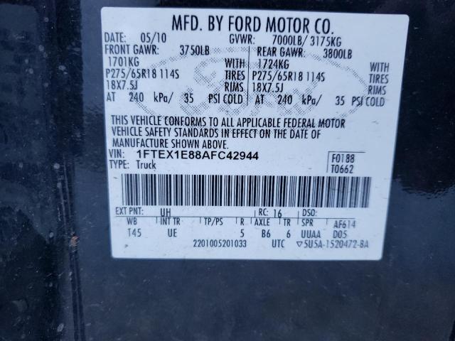 Photo 10 from auction – 2010 FORD F150 SUPER with VIN 1FTEX1E88AFC42944