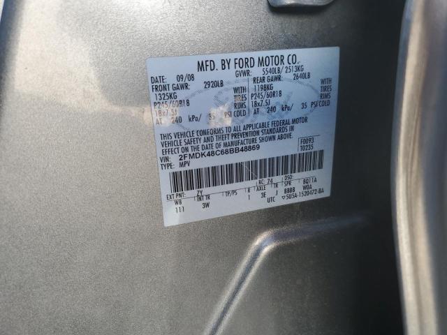 Photo 10 from auction – 2008 FORD EDGE SEL with VIN 2FMDK48C68BB48869