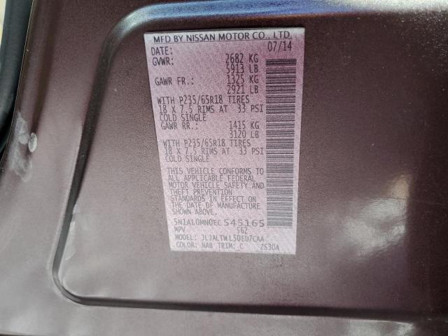 Photo 10 from auction – 2014 INFINITI QX60 with VIN 5N1AL0MN0EC545165