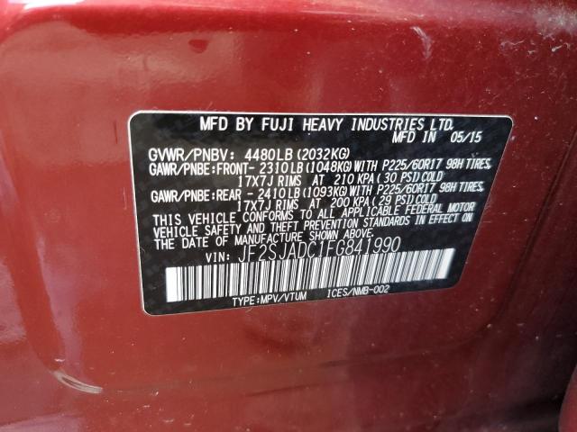 Photo 10 from auction – 2015 SUBARU FORESTER 2 with VIN JF2SJADC1FG841990