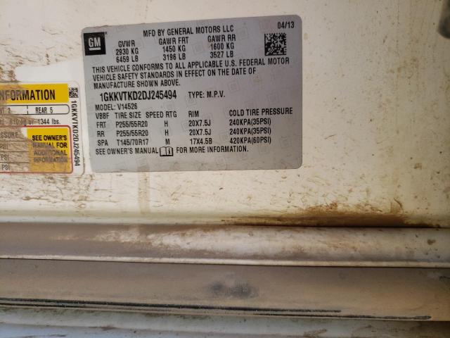 Photo 10 from auction – 2013 GMC ACADIA DEN with VIN 1GKKVTKD2DJ245494