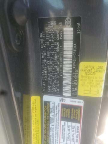 Photo 10 from auction – 2011 TOYOTA CAMRY BASE with VIN 4T4BF3EK3BR192031