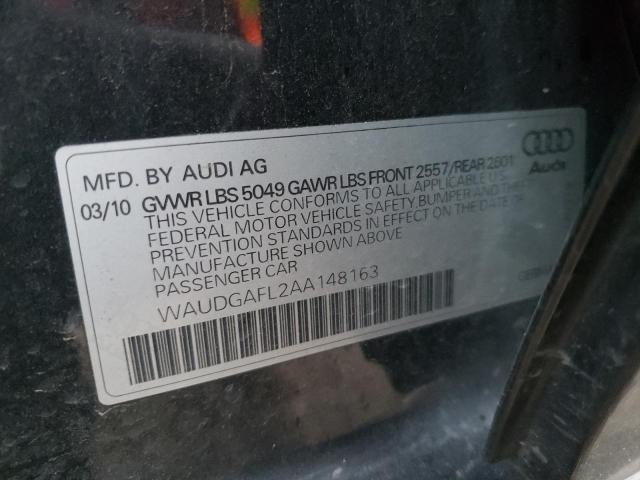 Photo 10 from auction – 2010 AUDI S4 PREMIUM with VIN WAUDGAFL2AA148163