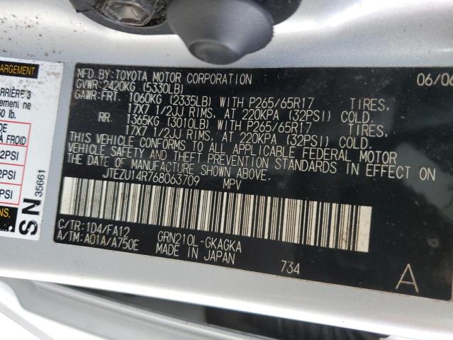 Photo 10 from auction – 2006 TOYOTA 4RUNNER SR with VIN JTEZU14R768063709