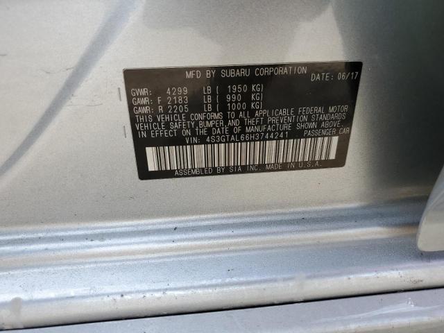 Photo 10 from auction – 2017 SUBARU IMPREZA SP with VIN 4S3GTAL66H3744241