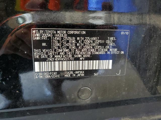 Photo 10 from auction – 2010 TOYOTA RAV4 with VIN JTMZF4DV9A5021792
