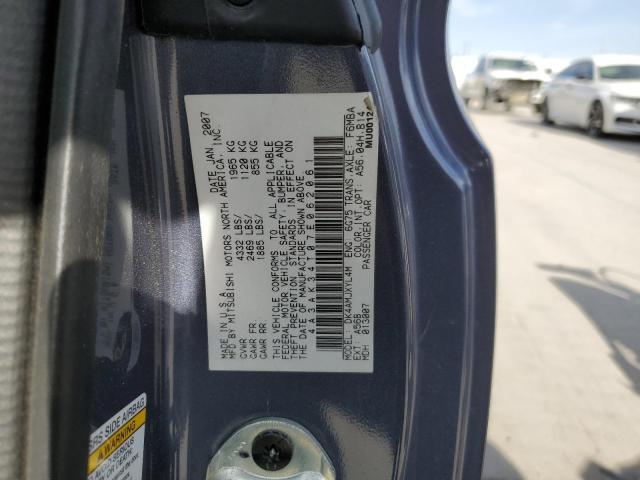 Photo 10 from auction – 2007 MITSUBISHI ECLIPSE GT with VIN 4A3AK34T07E062061