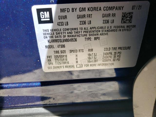Photo 10 from auction – 2022 BUICK ENCORE GX with VIN KL4MMDSL6NB049536
