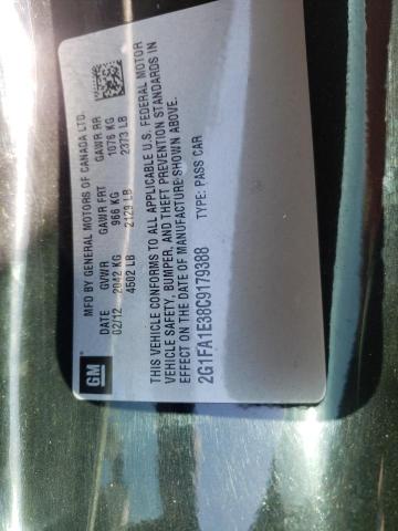 Photo 10 from auction – 2012 CHEVROLET CAMARO LS with VIN 2G1FA1E38C9179388
