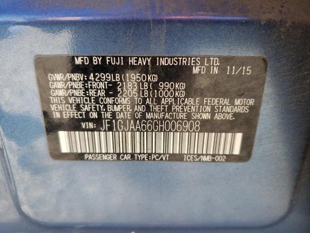 Photo 10 from auction – 2016 SUBARU IMPREZA with VIN JF1GJAA66GH006908