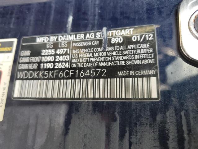 Photo 10 from auction – 2012 MERCEDES-BENZ E 350 with VIN WDDKK5KF6CF164572