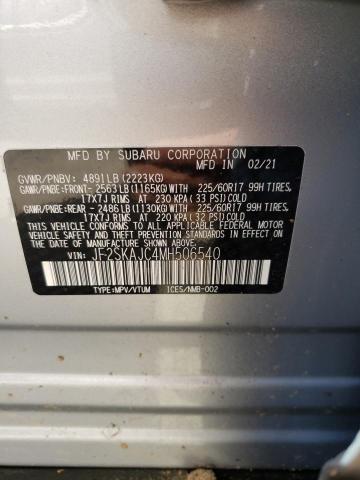 Photo 10 from auction – 2021 SUBARU FORESTER P with VIN JF2SKAJC4MH506540