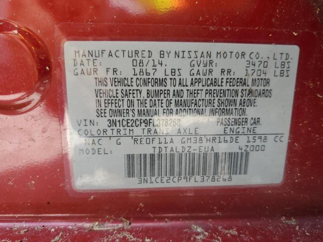Photo 10 from auction – 2015 NISSAN VERSA with VIN 3N1CE2CP9FL378268