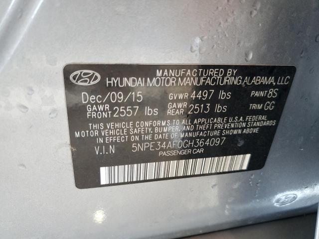 Photo 10 from auction – 2016 HYUNDAI SONATA SPO with VIN 5NPE34AF0GH364097
