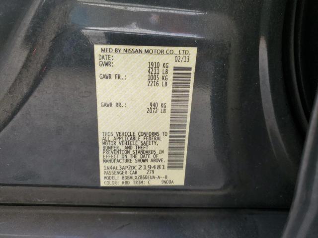 Photo 10 from auction – 2013 NISSAN ALTIMA 2.5 with VIN 1N4AL3AP2DC219481