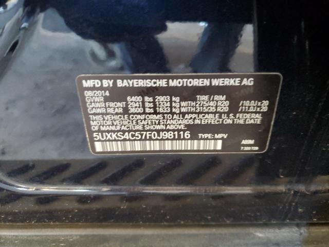 Photo 10 from auction – 2015 BMW X5 XDRIVE3 with VIN 5UXKS4C57F0J98116