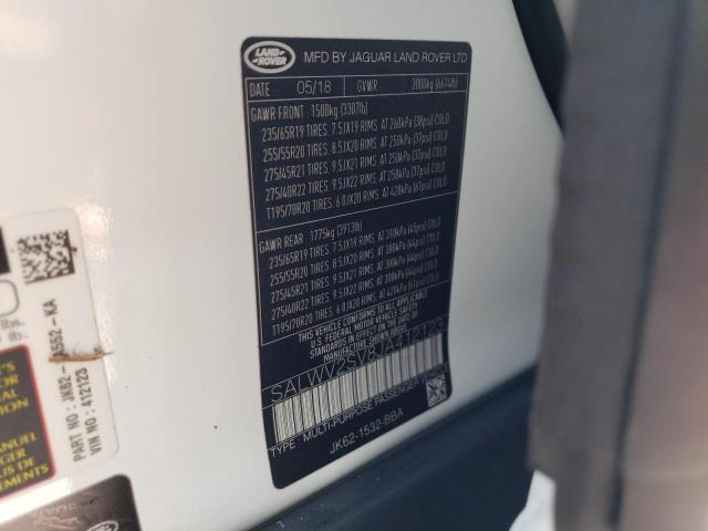 Photo 10 from auction – 2018 LAND ROVER RANGE ROVE with VIN SALWV2SV8JA412123
