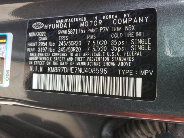 Photo 10 from auction – 2022 HYUNDAI PALISADE C with VIN KM8R7DHE7NU408596
