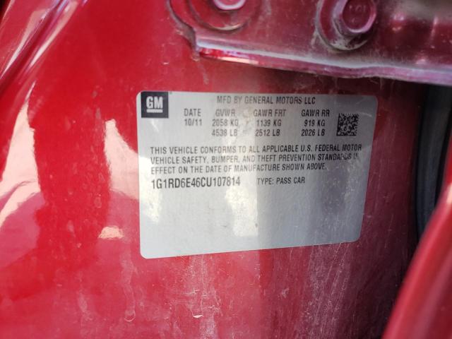 Photo 10 from auction – 2012 CHEVROLET VOLT with VIN 1G1RD6E46CU107814