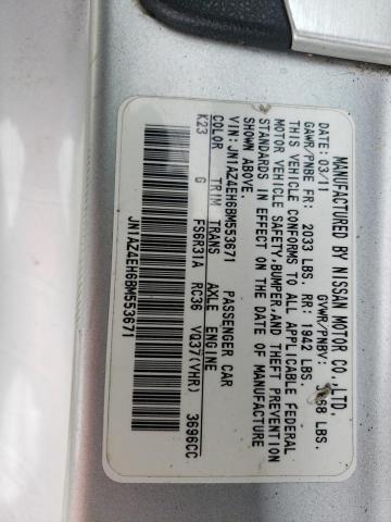 Photo 10 from auction – 2011 NISSAN 370Z BASE with VIN JN1AZ4EH6BM553671