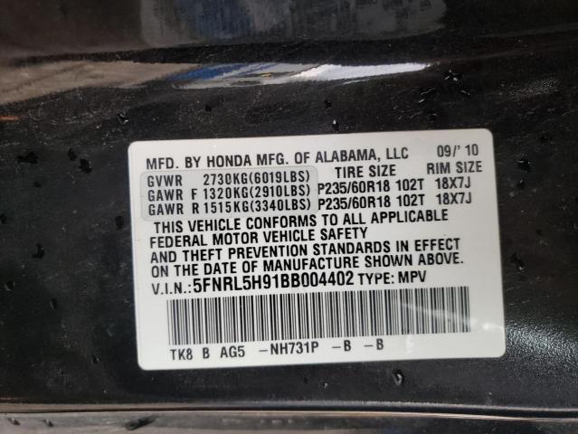 Photo 10 from auction – 2011 HONDA ODYSSEY TO with VIN 5FNRL5H91BB004402