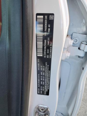 Photo 10 from auction – 2018 ALFA ROMEO GIULIA TI with VIN ZARFAECN6J7593440