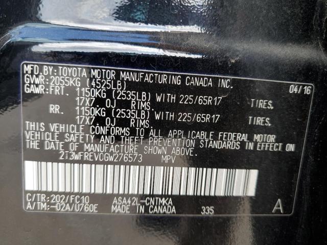 Photo 10 from auction – 2016 TOYOTA RAV4 XLE with VIN 2T3WFREV0GW276573