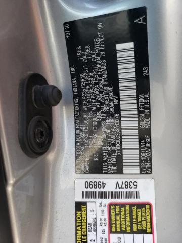 Photo 10 from auction – 2011 TOYOTA SIENNA XLE with VIN 5TDDK3DC3BS013276