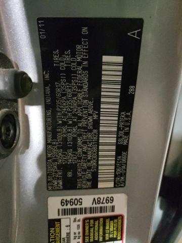 Photo 10 from auction – 2011 TOYOTA SIENNA LE with VIN 5TDKK3DC6BS118238