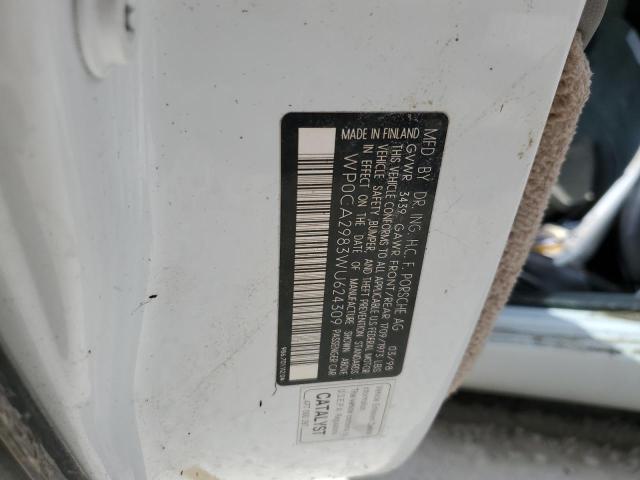 Photo 10 from auction – 1998 PORSCHE BOXSTER with VIN WP0CA2983WU624309