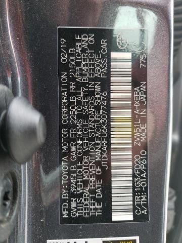 Photo 10 from auction – 2019 TOYOTA PRIUS with VIN JTDKARFU6K3077476