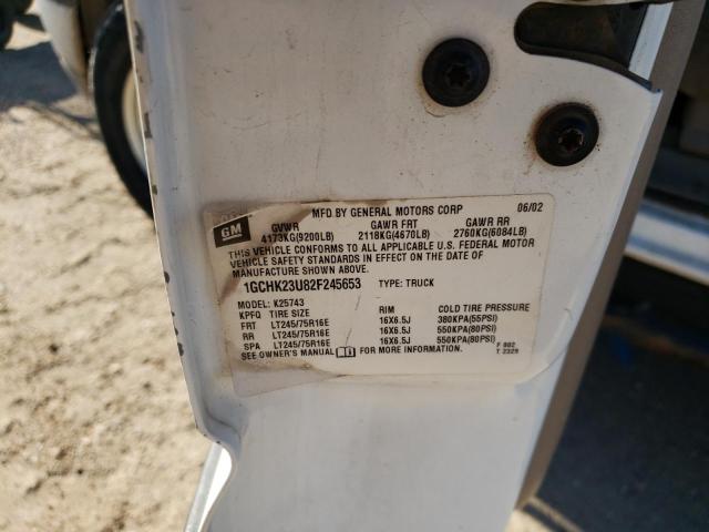 Photo 10 from auction – 2002 CHEVROLET SILVERADO with VIN 1GCHK23U82F245653