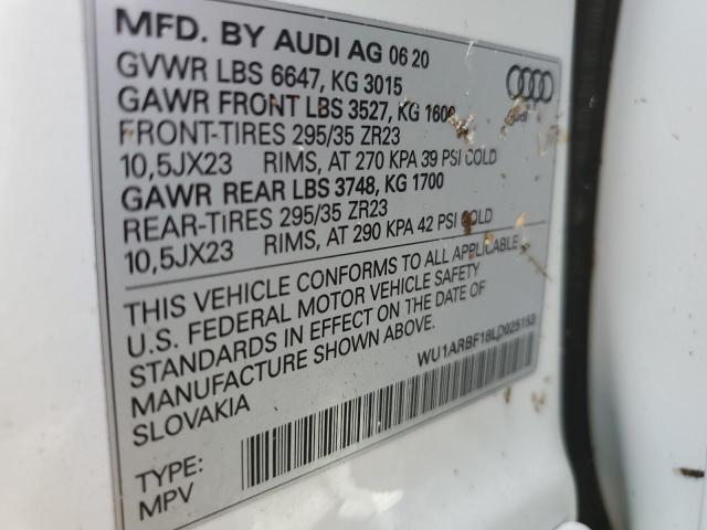 Photo 10 from auction – 2020 AUDI RS Q8 with VIN WU1ARBF18LD025153