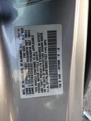 Photo 10 from auction – 2011 HONDA ODYSSEY TO with VIN 5FNRL5H97BB037422